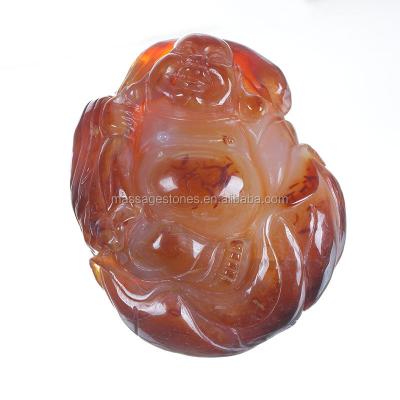 China Natural Natural Carnelian Carved Buddha Statue for sale