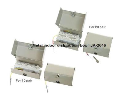 China Metal indoor network distribution box 10 pair 20 pair  key locking type for sale