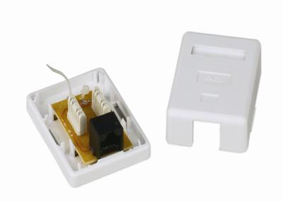 China Cat6 Single Jack unshielded white Surface Mount Box for sale