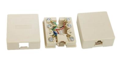 China RJ45 unshielded Modular Single Port Surface Mount box yellow for sale