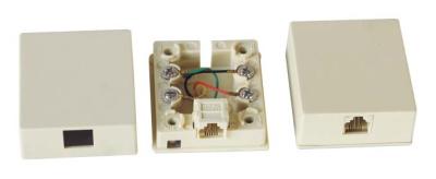 China RJ11 Modular Single Port Surface Mount Box for sale