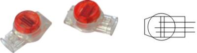 China UR 3 Wire IDC Buttsplice 19-26 AWG - Red - Gel Filled for sale