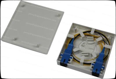 China Mini plastic 1/2 / 4 Core SC LC Ftth / Fttx Fiber Termination Box Wall Mount FTB-86 for sale