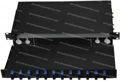 China 1U Drawer-type Rack Mount Fiber Patch Panel Preloaded FC, SC, ST and LC Connectors for sale