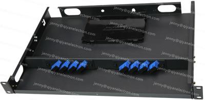 China 1U Drawer-type Rack Mount Fiber Patch Panel Preloaded FC, SC, ST and LC Connectors for sale