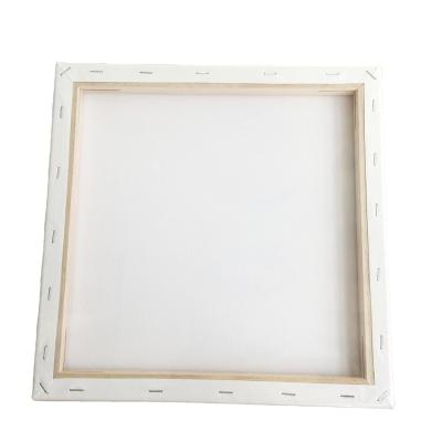 China 40*40 Cm Nontoxic White Stretched Canvas Cotton Wrapped Canvases For Painting for sale