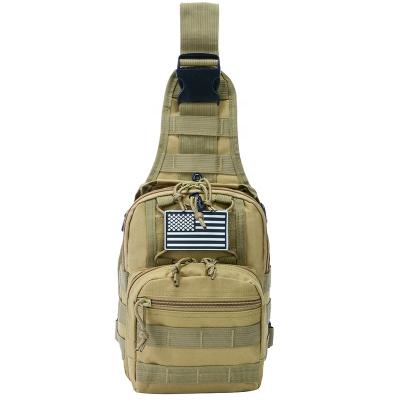 China Polyester Low MOQ Camping Increasing Outdoor Army Cross - Body Bag Oxford Chest Molle Sling Bag Military Single Shoulder Pack Tactical Bag for sale