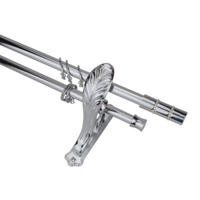 China Hollow Metal Metal Curtain Pole / Retractable Curtain Pole for sale