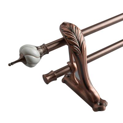 China Traditional Traditional Resin Finials Like Double Curtain Rod Poles For Algeria Market On Hot Sale for sale