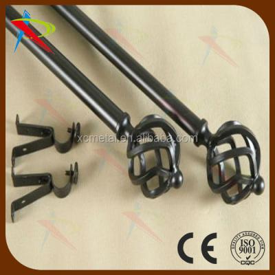 China Hot Metal Iron Curtain Rod Just In Sale Black Metal Swivel Canton for sale