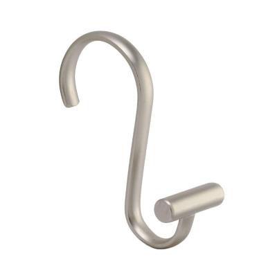 China Modern Decorative Stainless Steel Shower Room Curtain Ring T-Bar Bathroom Shower Curtain Hooks for sale