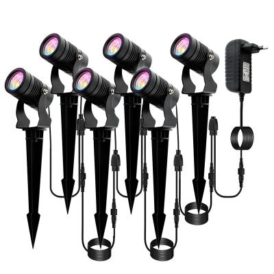 Китай 2021 Wholesale Outdoor Low Voltage 12V 24V Spike Light 3W 6Pack Landscape Spot Garden Garden Light Kits LED Plug and play продается