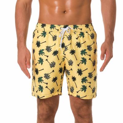 China Breathable Stretch Polyester Summer Swim Four Way Swimwear Shorts Beach Trunks With Mesh Lining for sale