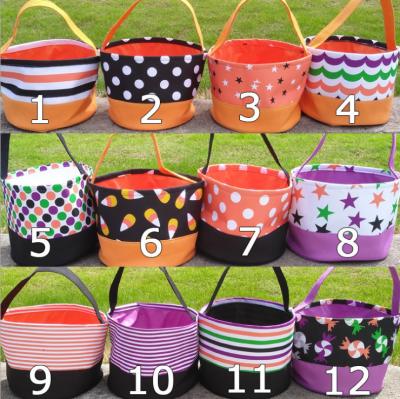 China High Quality Halloween Pumpkin Kids Halloween Decorations Candy Bag Wholesale Monogram Multicolor Bucket for sale