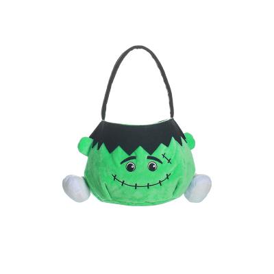 China Wholesale High Quality Candy Bag Frankenstein Halloween Basket Trick or Treat Monogram Party Decoration for sale