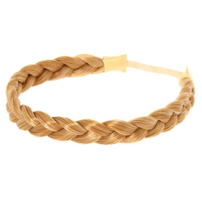 China New Design Fashion Design Wig Headband Women Girls Gold Artificial Hair Band Part And Daily Handmade Hair Accessories for sale