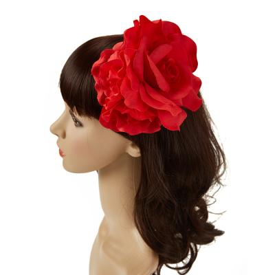 China 2021 Factory Vintage Hair Clip Flower Hair Pins For Woman Kids Boutique Custom Large Flower Hair Clip For Party MSY00112 for sale