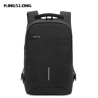 China Kingslong Canton Anti Theft Laptop Backpack Bags Anti Theft Business Charger Earphone Hole for sale