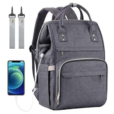 China Waterproof Element USB Maternity Bag Left Hand Maternity Life Share Diaper Bag Filling Traveling Backpack With Insulated Pockets for sale