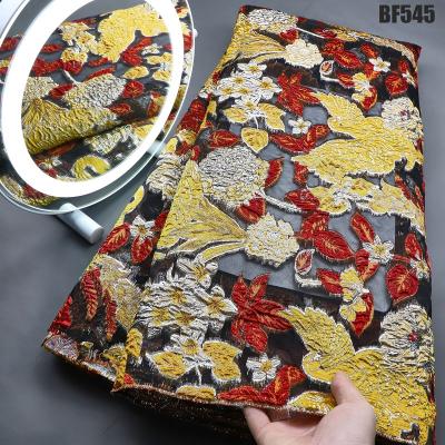 China Supoo whosale price bazin brocade water soluble fabric lace up polyester jacquard brocade bridal lace for sale