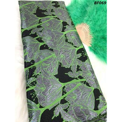 China Viable wholesale brocade feather lace jacquard lace fabric with cheap price for sale