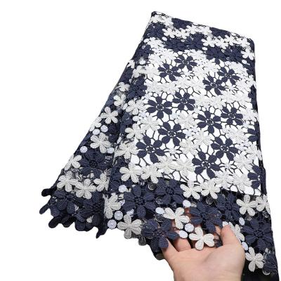 China Supoo High Quality Water Soluble African Lace Fabric Swiss Soft Friendly Bridal Dress Cord / Guipure Lace for sale