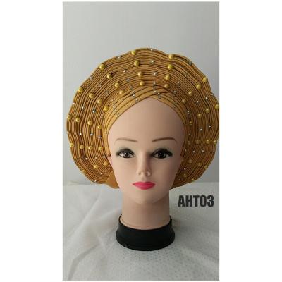 China 2020 Nice Aotogele African gele headtie for wedding already to wear AHT03 for sale