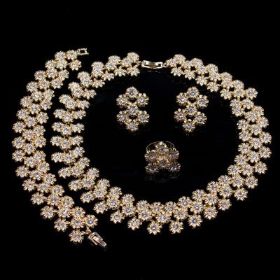 China Crystal African Beads Jewelry Set Dubai Bridal Jewelry Sets For Women Nigerian Wedding Jewelry Set for sale