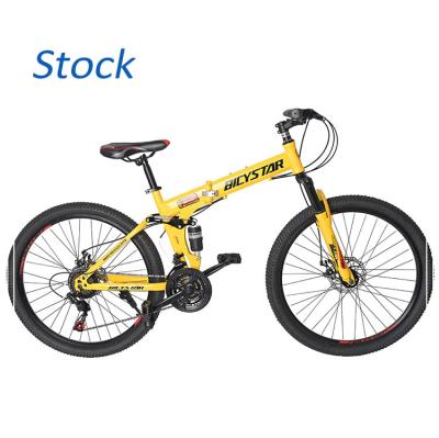 China hot selling popular 26 inch folding mountain bike/26 mtb supplier full suspension mountainbike/sepeda gunung foldable lipat for sale for sale