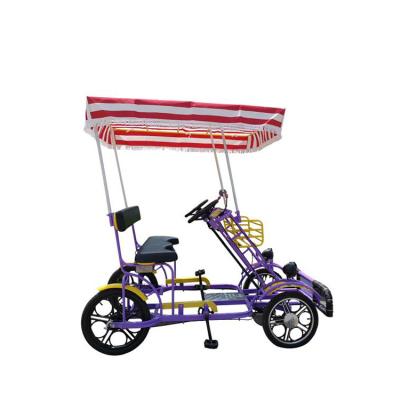 China L popular tandem bicycle pedal guided four wheel bicycle for sale