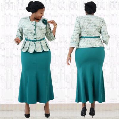 China Latest Plus Size African Skirt Maxi Dresses Women Clothing Office Skirt Suit for sale