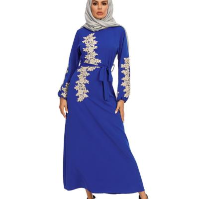 China 2022 Anti-Static Arabia Muslim Ladies Dress Long Sleeve Solid Color Elegant Sexy Casual Long Dress for sale