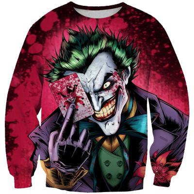 China Custom Anti-Wrinkle 3D Digital Printing Cartoon Sweatershirt Long Sleeve Shirts For Mens Womens Bulk for sale