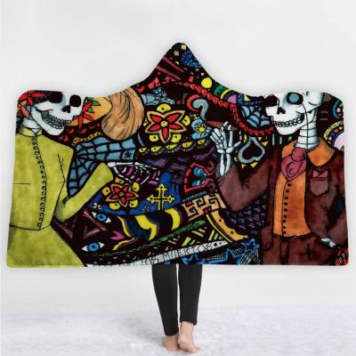 China Wholeware PORTABLE Alternative Style Blanket Printed Blanket Hooded Coat Blanket for sale