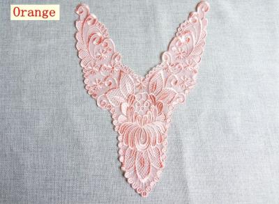 China Polyester  Embroidery Collar Lace for Pajamas  Mesh Based Necklace Decoration for sale