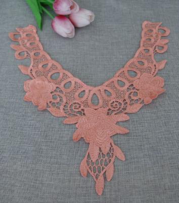 China 100%Polyester Water Soluble Embroidery  Pajams Collar Lace  Necklace Decoration for sale