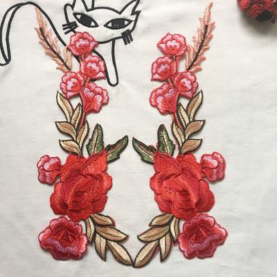 China Hot Fix  Embroidery Lace Applique with Different Color for sale