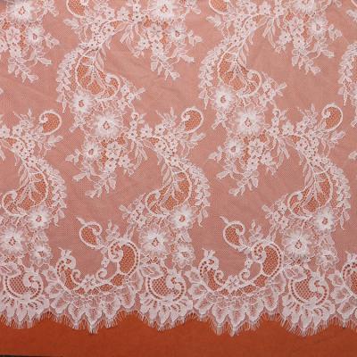 China Green Environmental Protection  Eyelash Lace Fabric  for Wedding Dress for sale