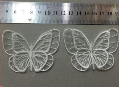 China Garment Accessories  Butterfly Embroidery Applique with Different Color for sale