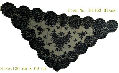 China Mesh Based  Embroidery Lace Veils  Catholic church chapel headcovering Mass Ivory Color for sale