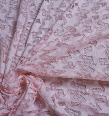 China 2017 Hot Sale Pink Hollow-out the Five-Star Flower Fall-Plate Stitch  Lace  Fabrics for sale