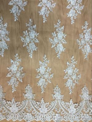 China 2017 new design embroidry tulle lace fabric  With Cord for Bridal Dress for sale