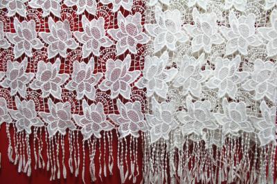 China Garment Accessories Chemical Lace Fabric  Water Soluble Embroidery  lace fabric  in Different  Color for sale