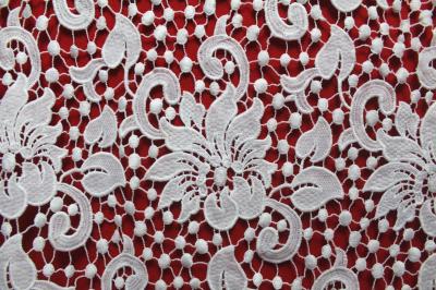 China Apparel Accessories Chemical Lace Fabric  Water Soluble Embroidery  lace fabric  in Different  Color for sale