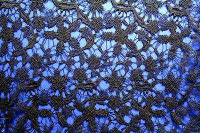 China Garment Accessories Chemical Lace Fabric  Water Soluble Embroidery  lace fabric  in Different  Color for sale