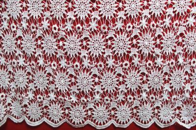 China Apparel Accessories Chemical Lace Fabric  Water Soluble Embroidery  lace fabric for sale