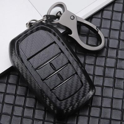 China Replace Newest Fashionable Keys Case 6 Buttons Car Key Case Holder Remote Control Carbon Fiber For Toyota Alphard MPV Previa 2016 for sale