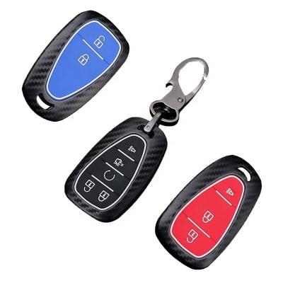 China Replace Car Key Case Carbon Fiber Silicone Car Key Covers Key Case Shell For FOB Chevrolet for sale