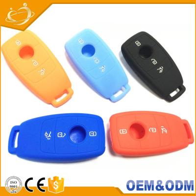 China Replace 2018 Car Key Case SILICONE CAR PROTECTIVE SMART HEAD KEY CASE COVER FOB FOR MERCEDES BENZ E300 for sale