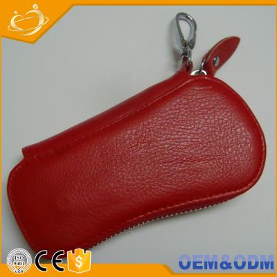 China Replace Car Key Case Fashion Zipper Purse Bag Car Key Wallets Multifunctional Leather Holders for Man and Woman for sale